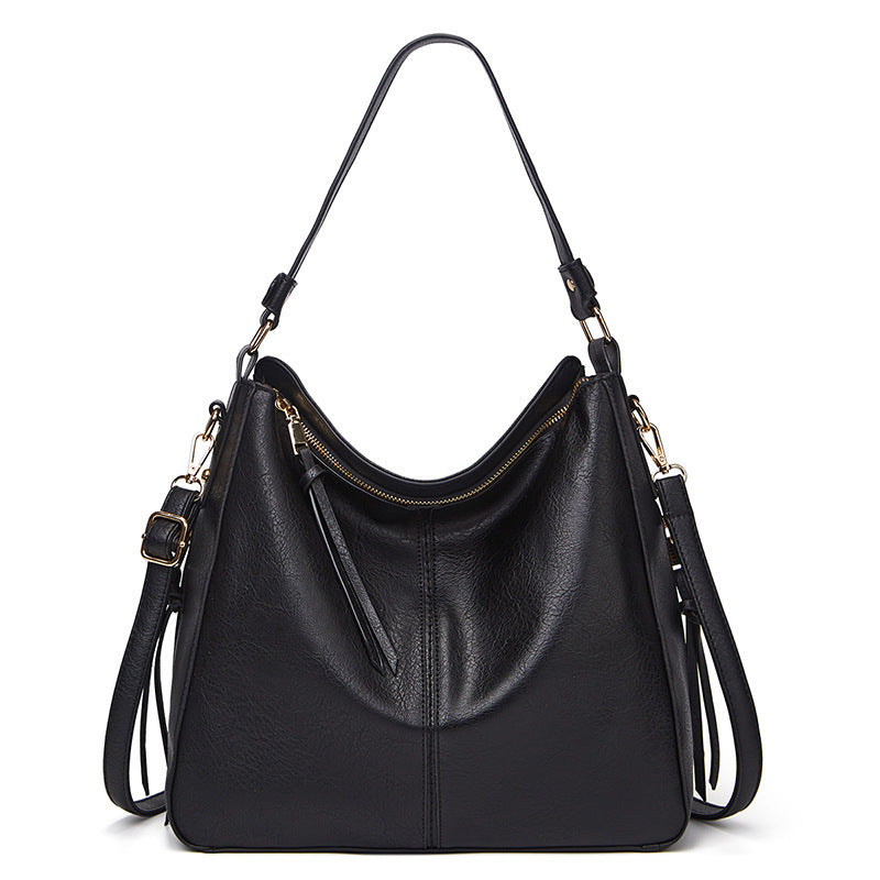 The Belgravia Faux Leather Vintage Shoulder Bag & Pouch