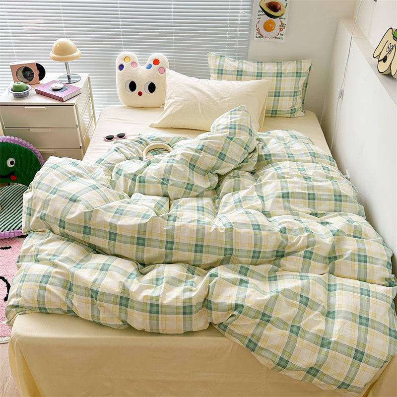 Danish Pastel Plaid Bedding Set