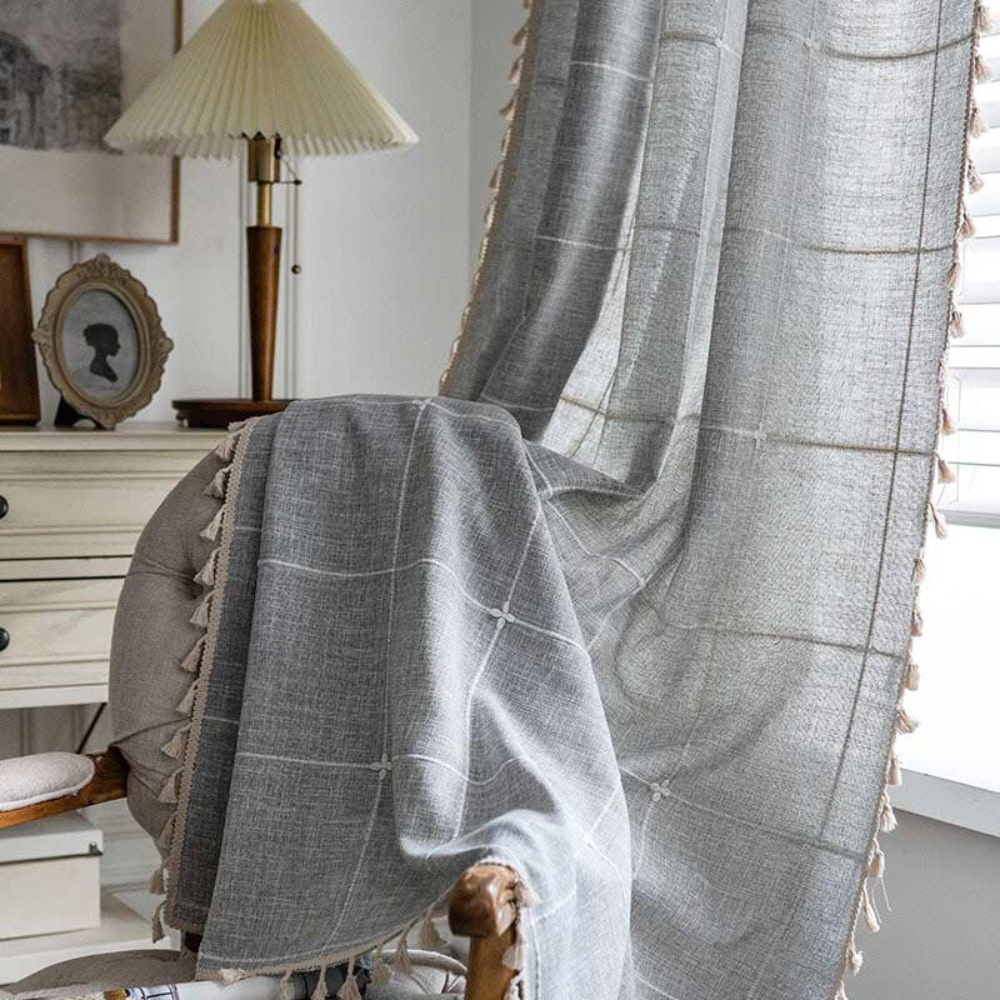 Tassel Ruit Gordijn Semi Blackout Drapes