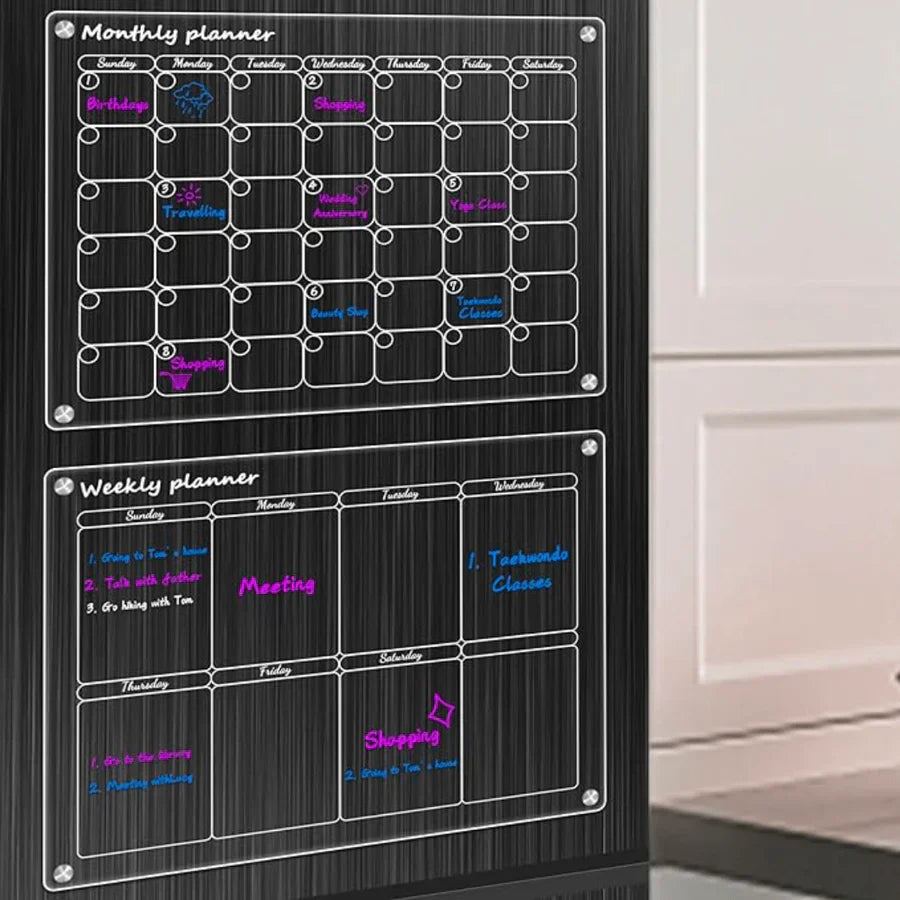 MAGNETISK AKRYL KALENDER & PLANLEGGER