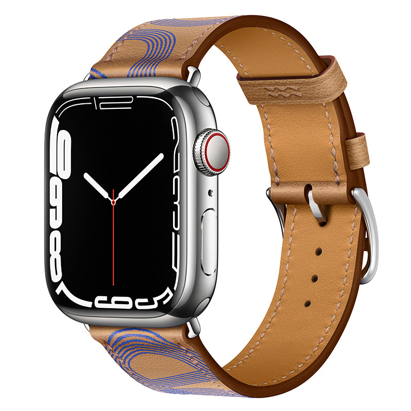 Apple watch genuine leather hand-stitched strap