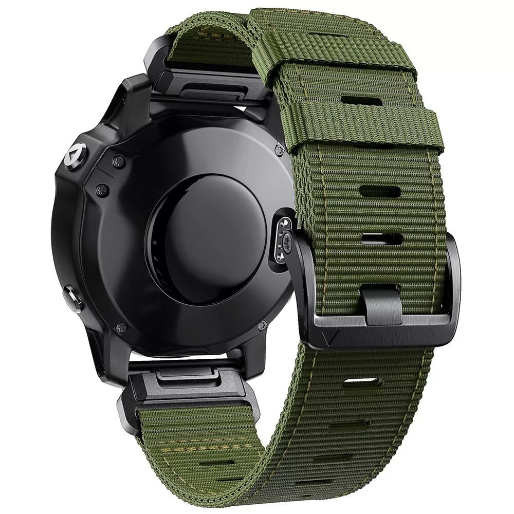 Taktisk utendørs nylonstropp for Garmin Fenix 6X 6 Pro 8 7 7X 5 5X Plus