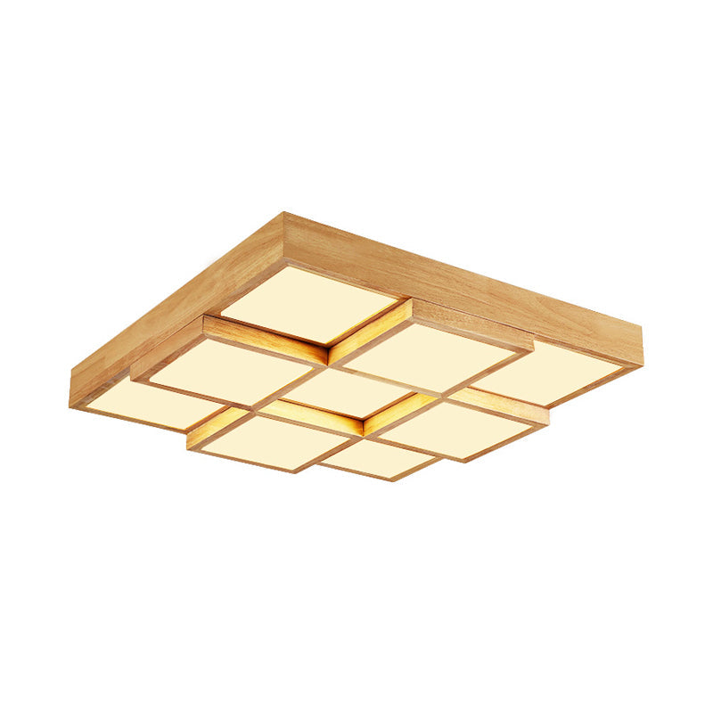 RusticLight – Natural Wood Ceiling Lamp with Multiple Lights