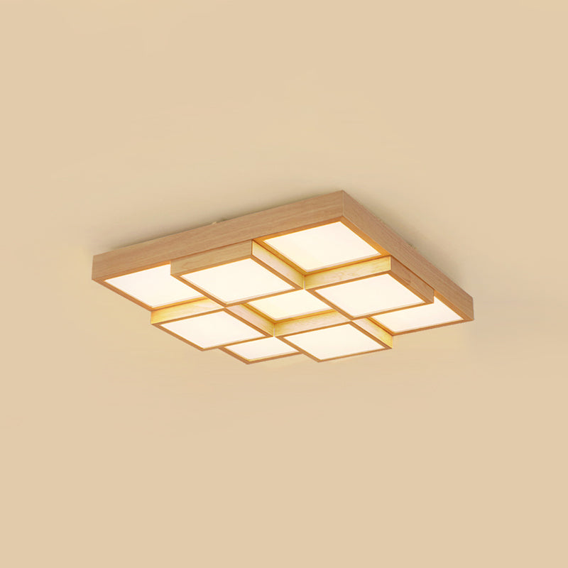 RusticLight – Natural Wood Ceiling Lamp with Multiple Lights