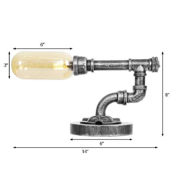 GlowSophie - Urnová stolní lampa v červené a hnědé