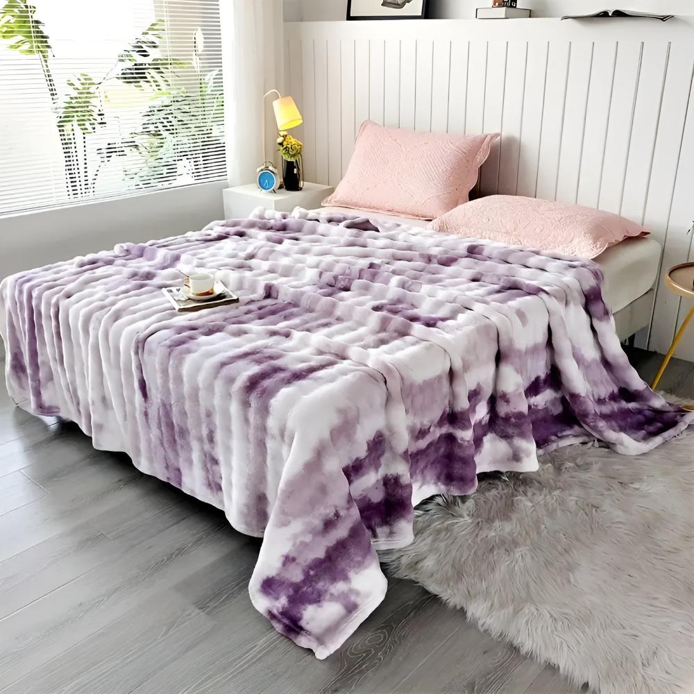 Ripple Tie-Dye Kunstfell-Decke