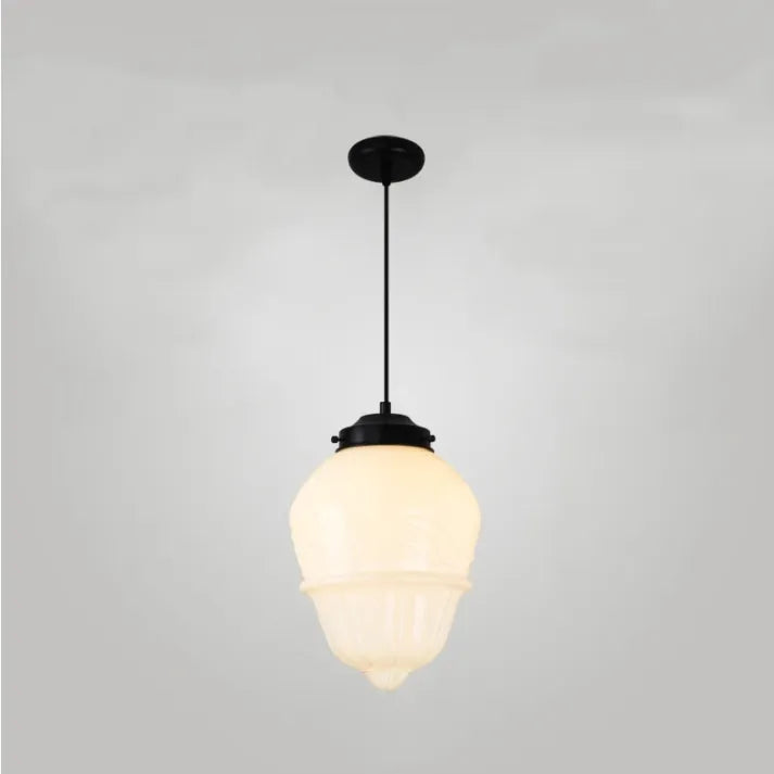 VintageGlow – Lampada a sospensione geometrica in vetro opaco