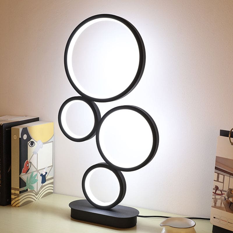 NinaLight - Simple Stacked Table Lamp with Circular Base