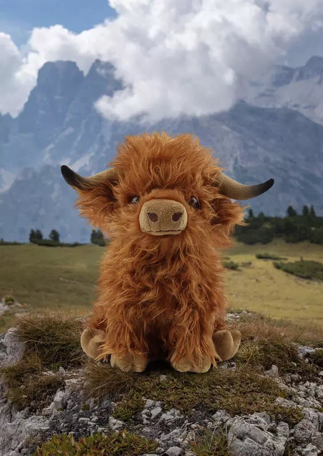 Peluche vache des Highlands écossaises