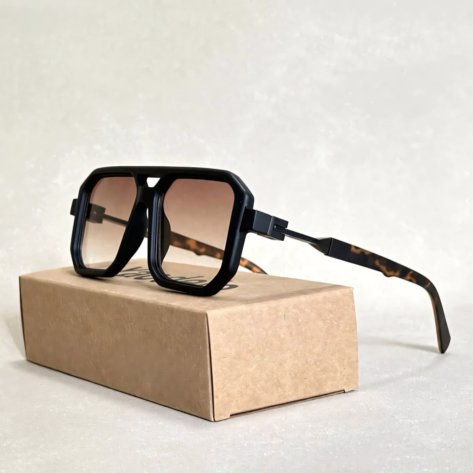 Velour Avant-Garde Quadratische Sonnenbrille