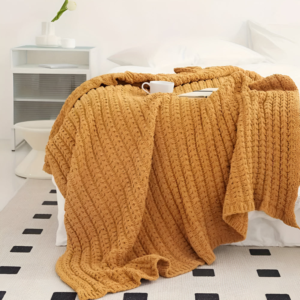 Vintage Chunky Knit Decke