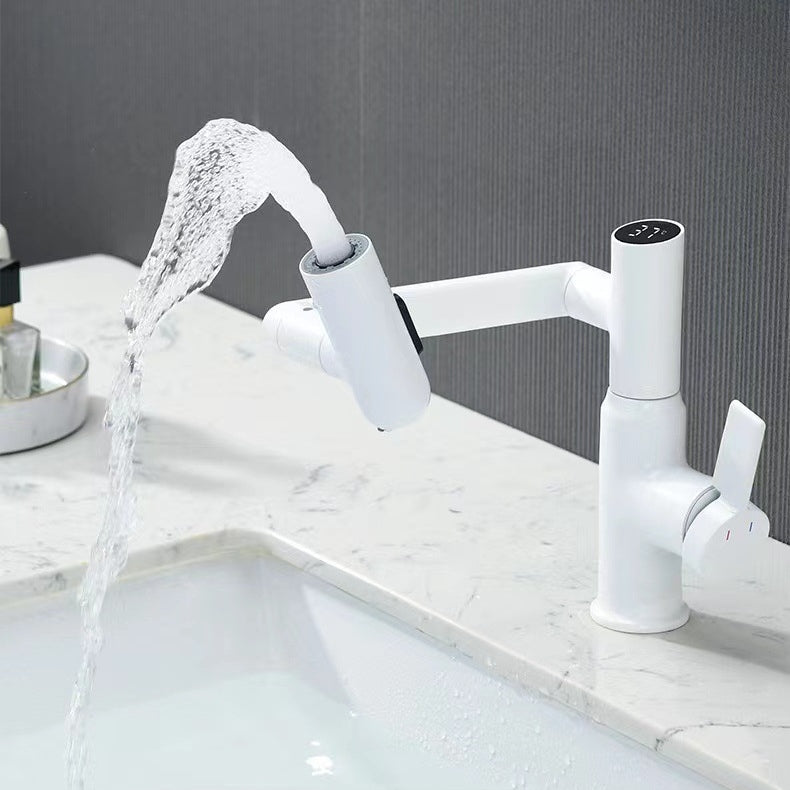 Grifo de lavabo frío y caliente para baño con pantalla digital inteligente