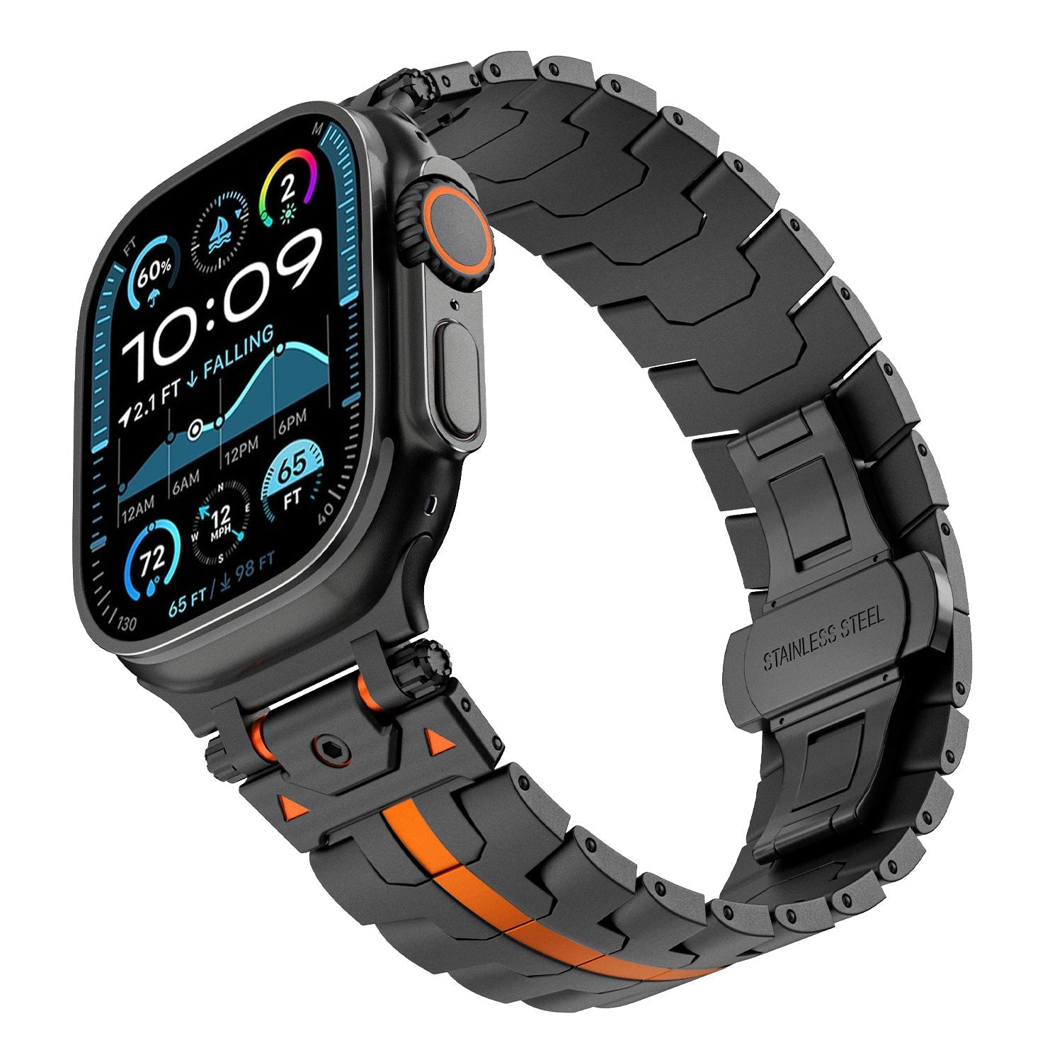 Mech Warrior Metalen Horlogeband Voor Apple Watch