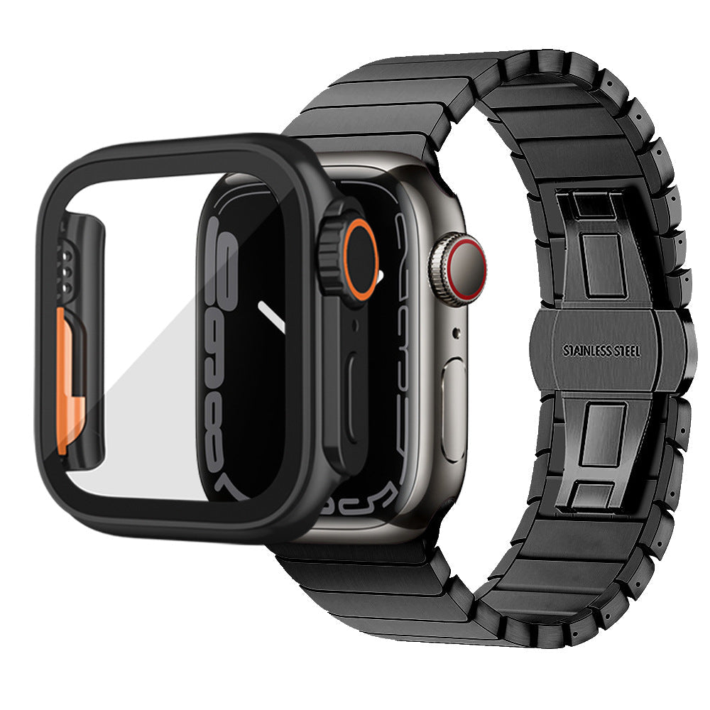 Ultra-thin & Waterproof Apple Watch Case with Tempered Glass Film