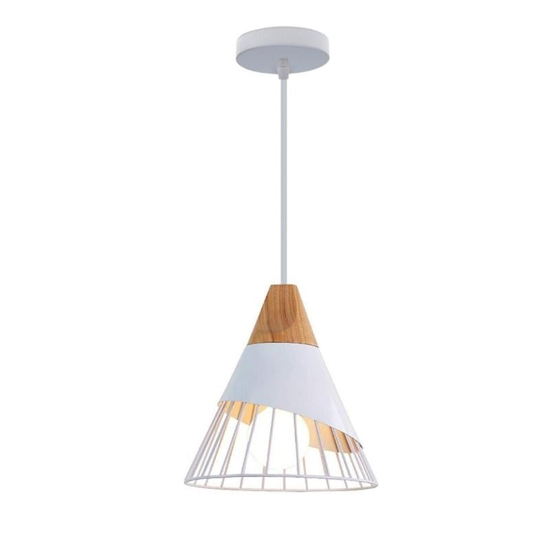 Lampes suspendues en bois industrielles nordiques