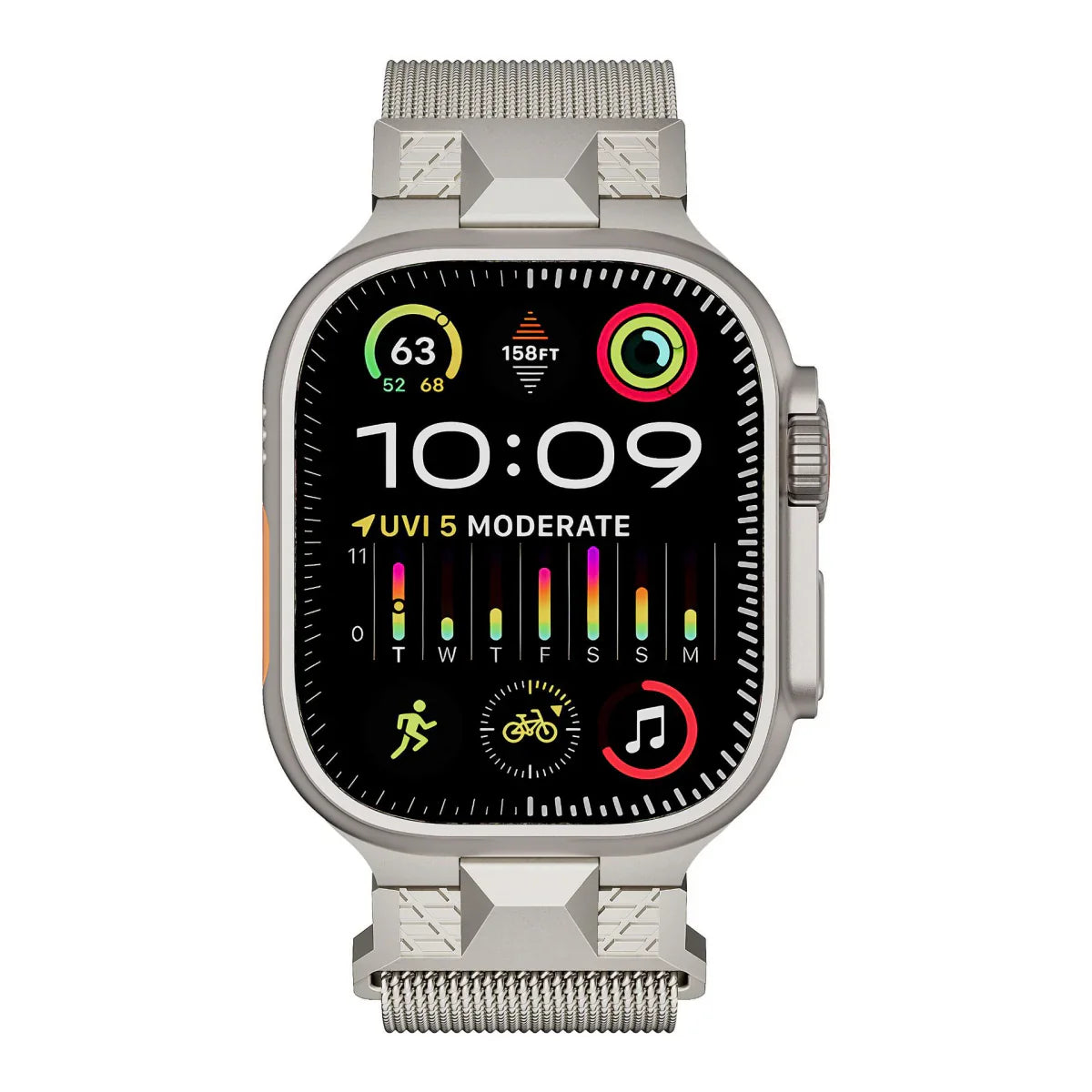 Luxury Mecha Milan Magnetic Metal Band For Apple Watch