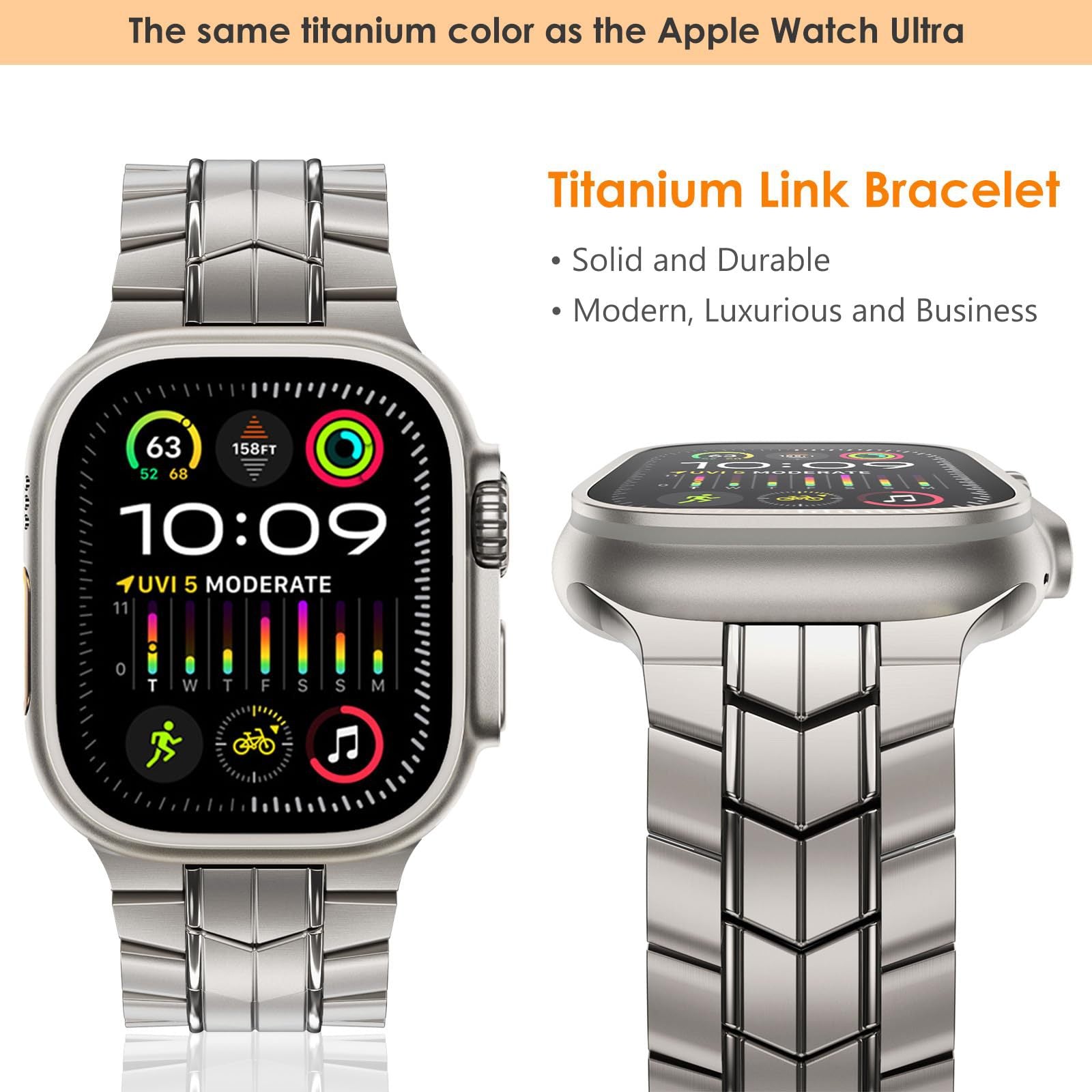 Metalowa Ochronna Bransoleta z Stopu Tytanu do Apple Watch