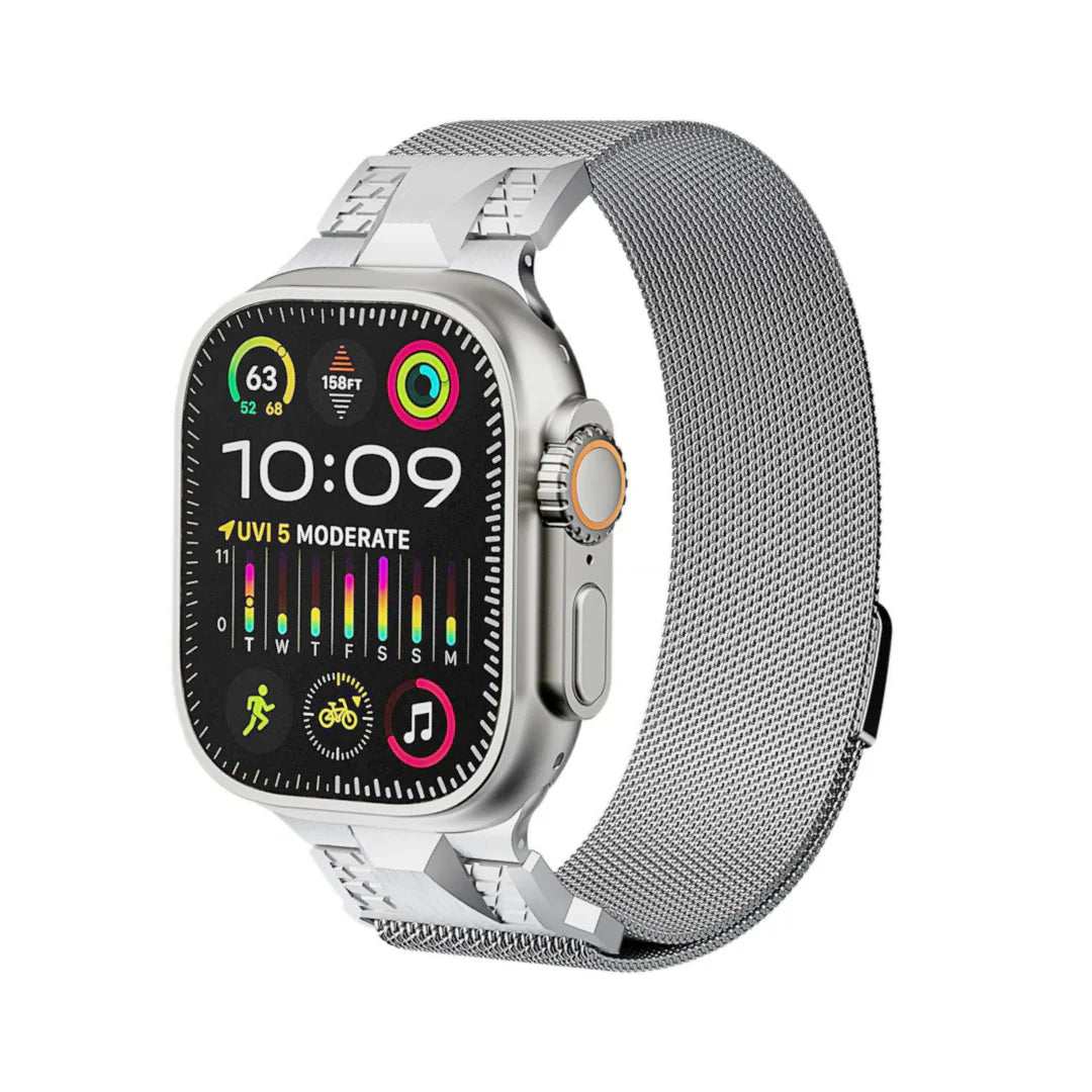 Luxury Mecha Milan Magnetic Metal Band For Apple Watch