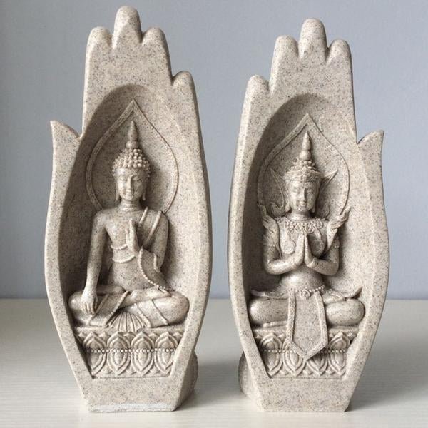 2Pcs Figurine Buddha