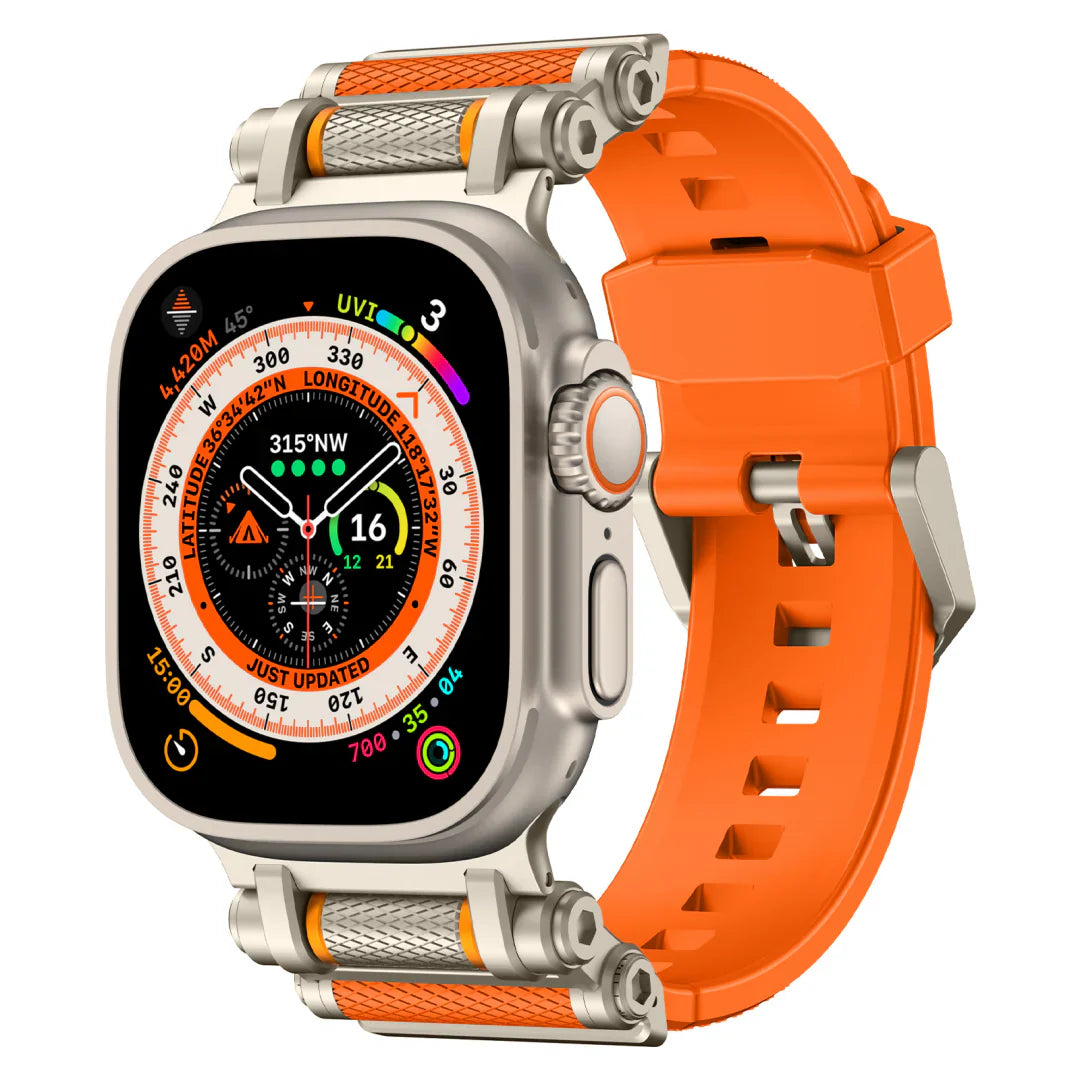 Taktisk roterende silikonrem for Apple Watch