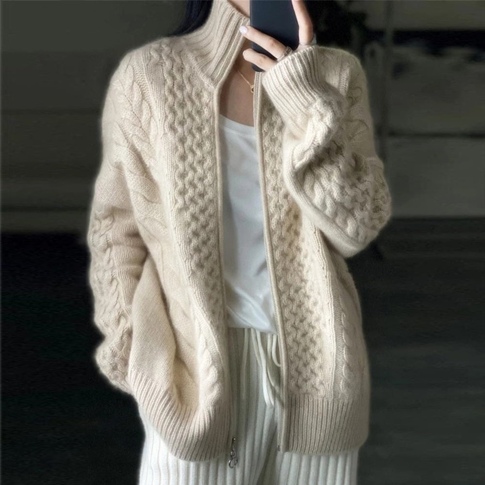 Drusilla - Cardigan in cashmere a collo alto