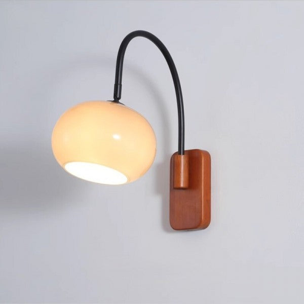 Bauhaus Persimmon roterbar vägglampa i glas