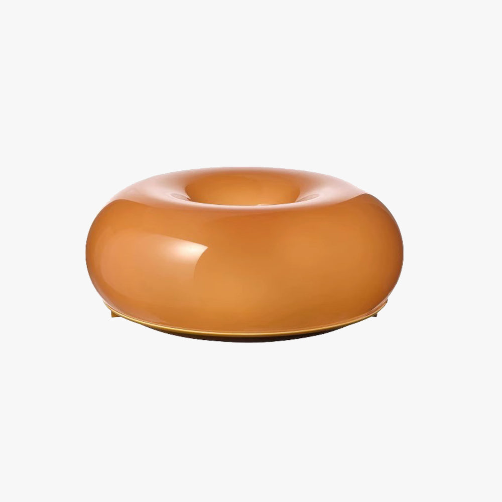 Lâmpada Donut – Lâmpada de Mesa e Parede LED Dimerizável Laranja, Luz de Vidro Eficiente em Energia para Sala de Estar, Quarto, Residência Universitária