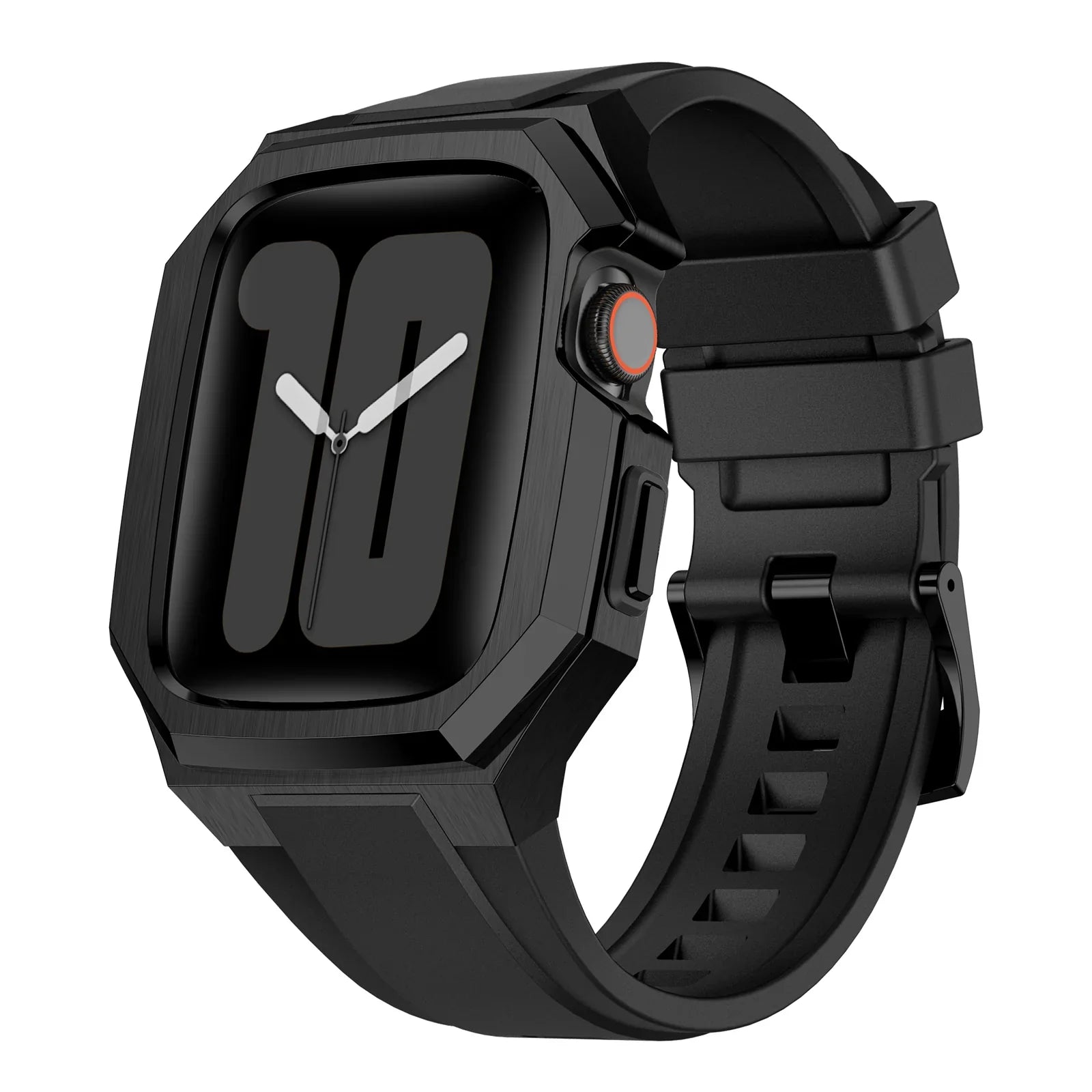 AP9009 roestvrijstalen behuizing met fluorrubberen band voor Apple Watch