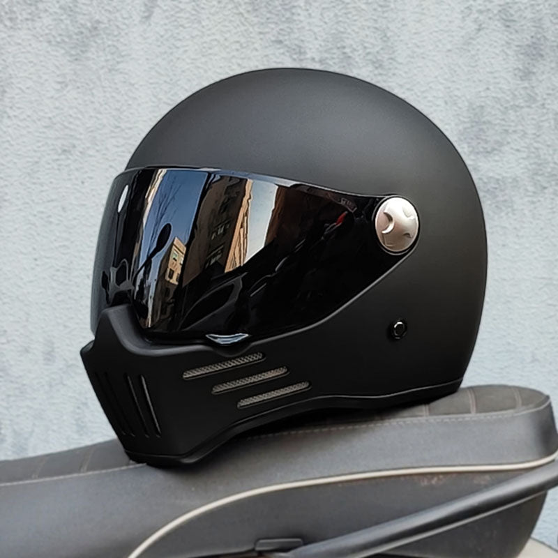 Full Face Cruiser Motorsykkelhjelm | Mørk Visor - DOT & ECE Godkjent