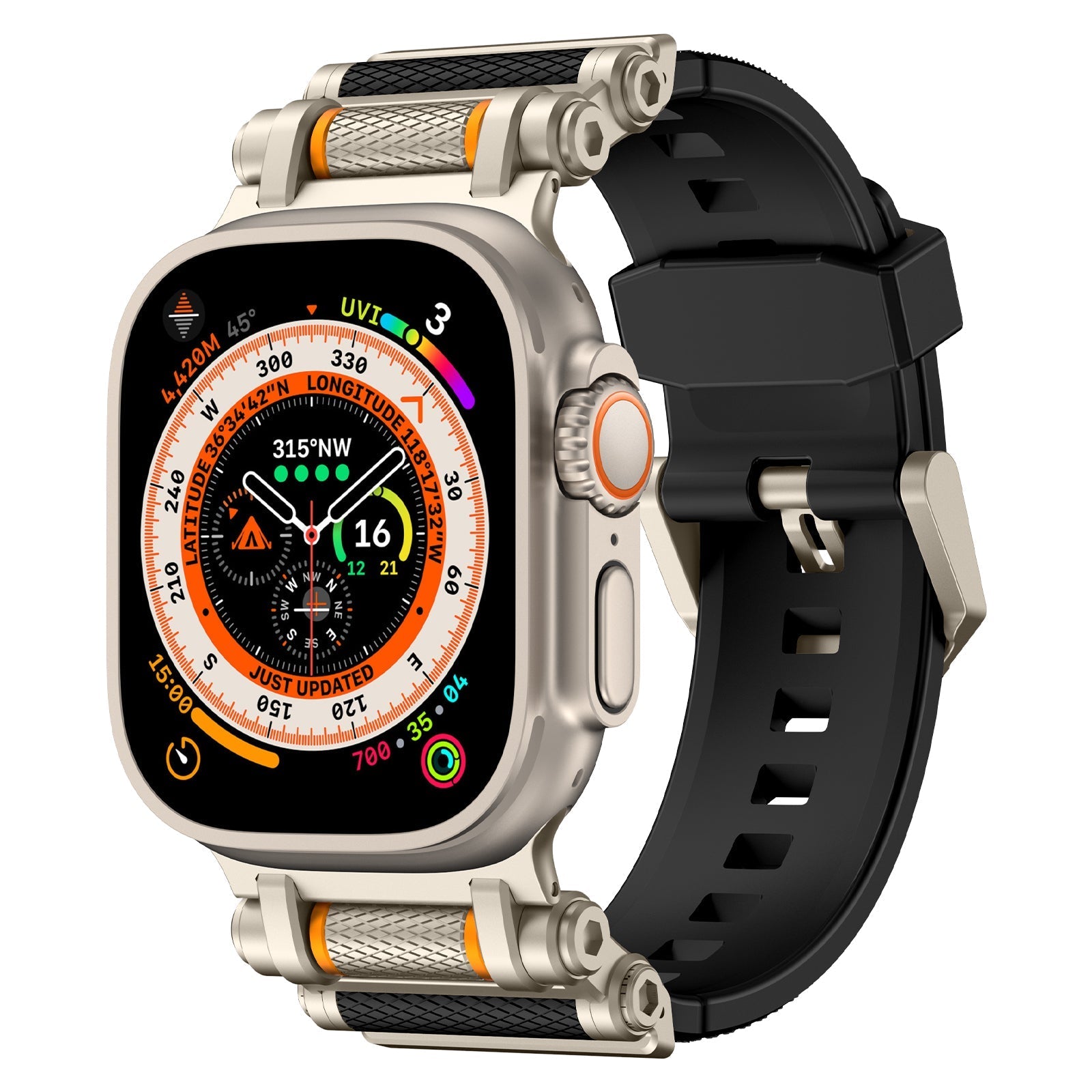 FKM Gummirem Lykkehjulrem for Apple Watch