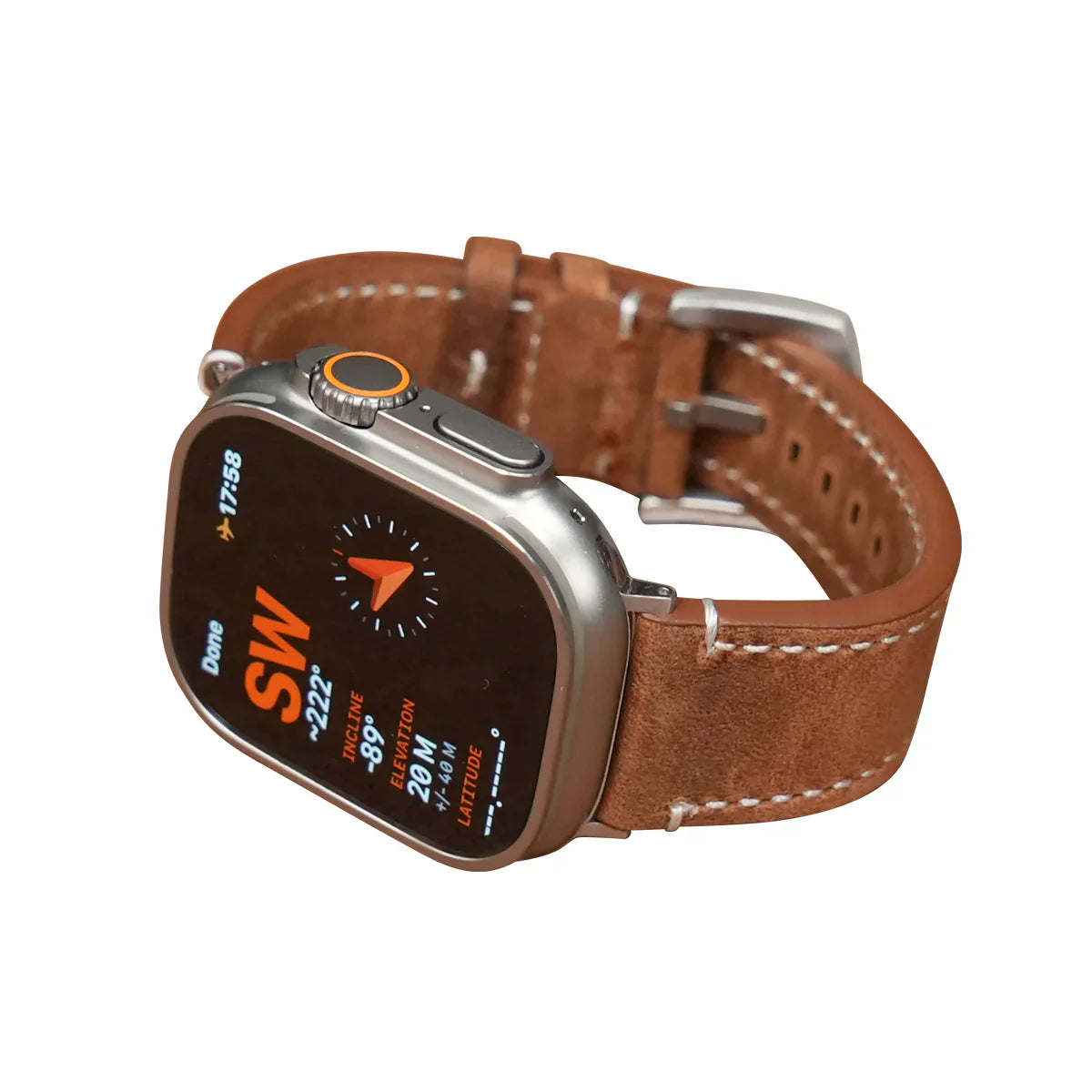 Luxe Vintage Leren Band Voor Apple Watch