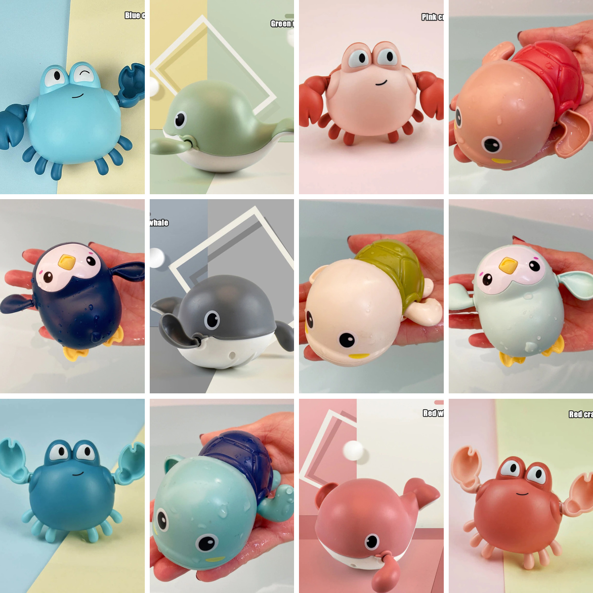 Bath Buddies™ - Bath with cute sea creatures - swimming buddies