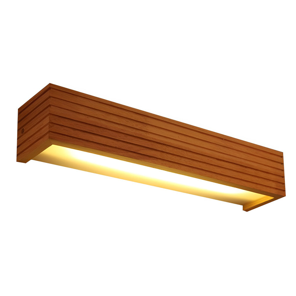 GlowWood - Lampa de perete LED nordică rectangulară impermeabilă cu oglindă