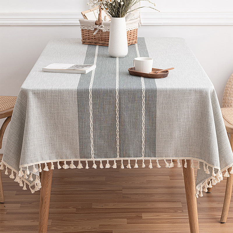 Modern Minimalist Cotton Linen Tablecloth