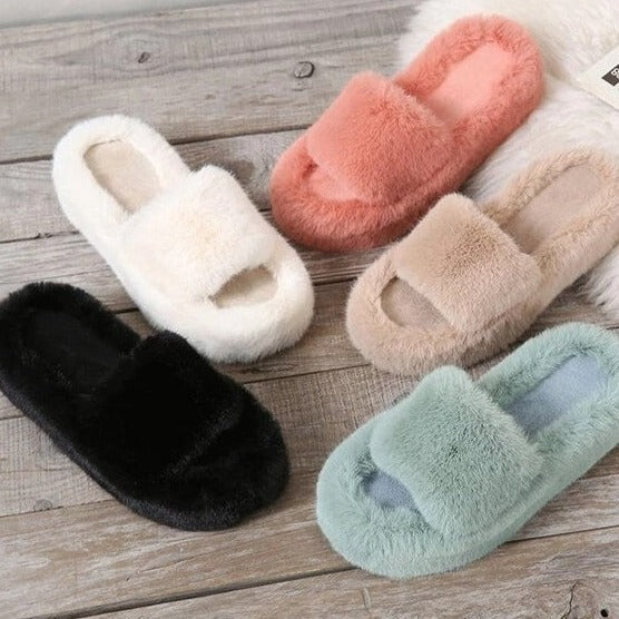 Alicia Faux Fur Slippers