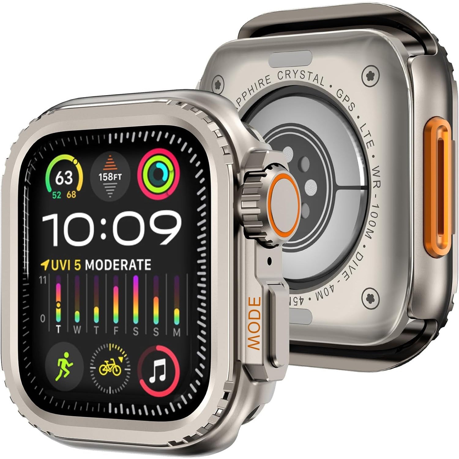 ULTRA LOOK-Robust Titaniumlegeringsetui til Apple Watch