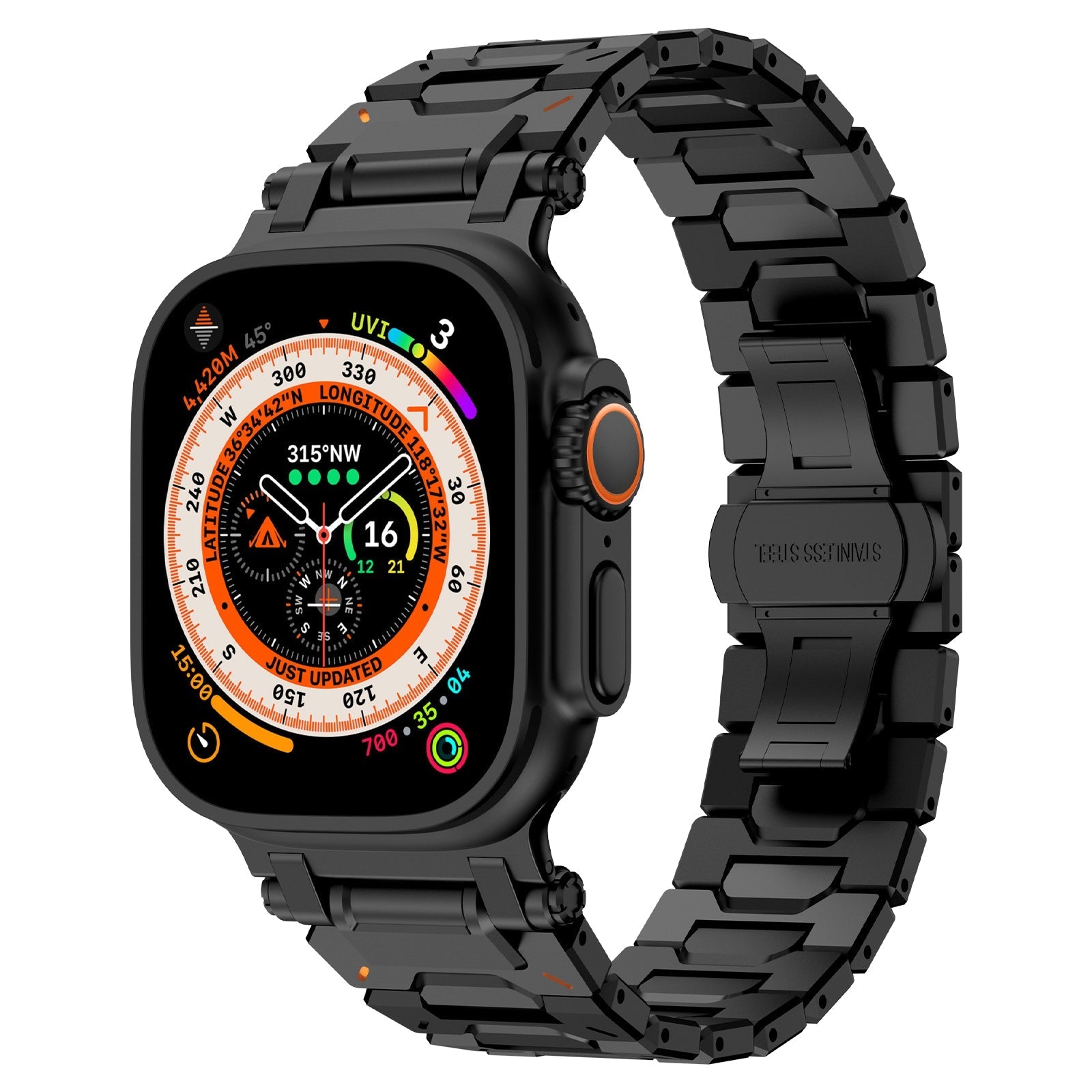 Zegarek Explorer ze stali nierdzewnej do Apple Watch