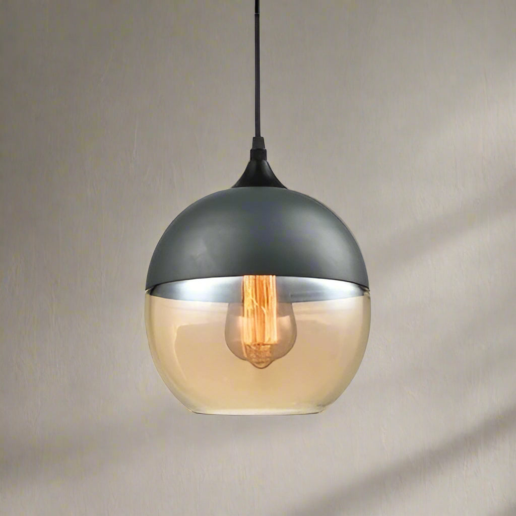 Jevaglo™ | Luxe hanglamp van glas en hout