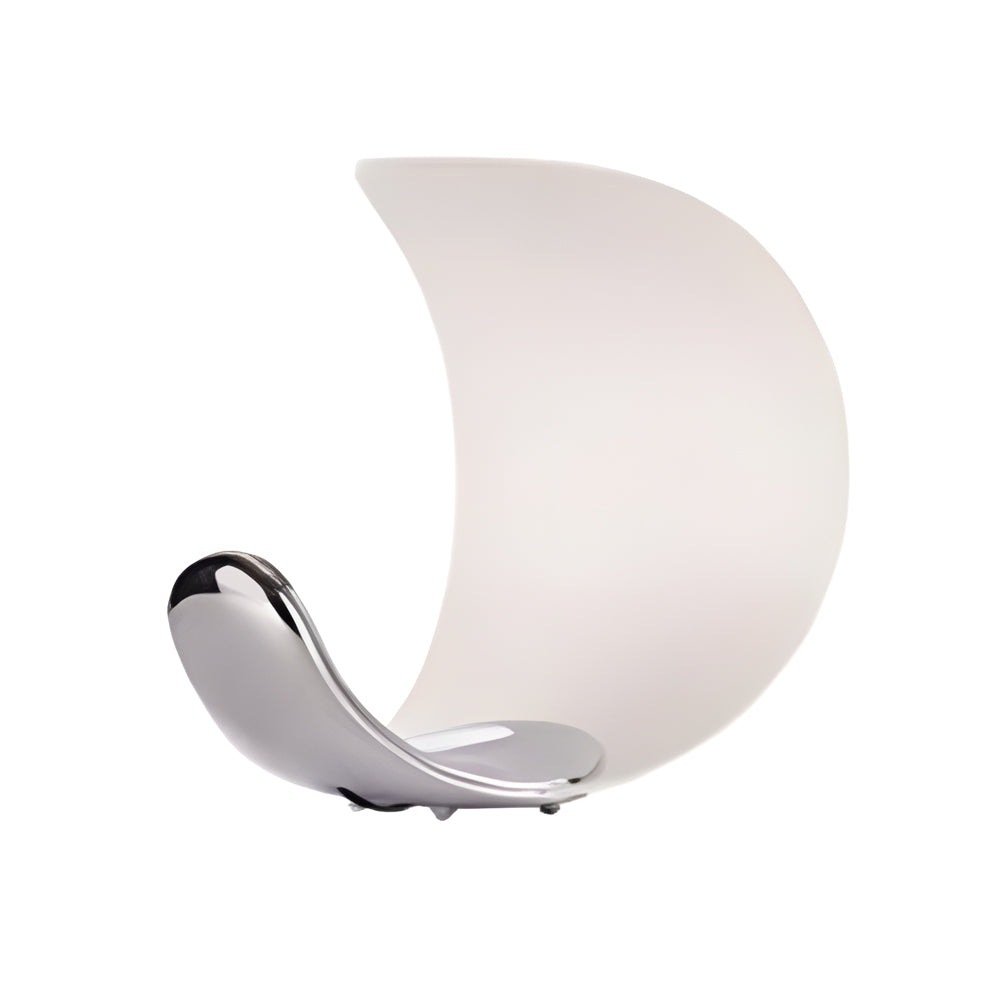 LumiMoon - Lampe de table LED en aluminium en forme de lune incurvée D76 avec variateur tactile