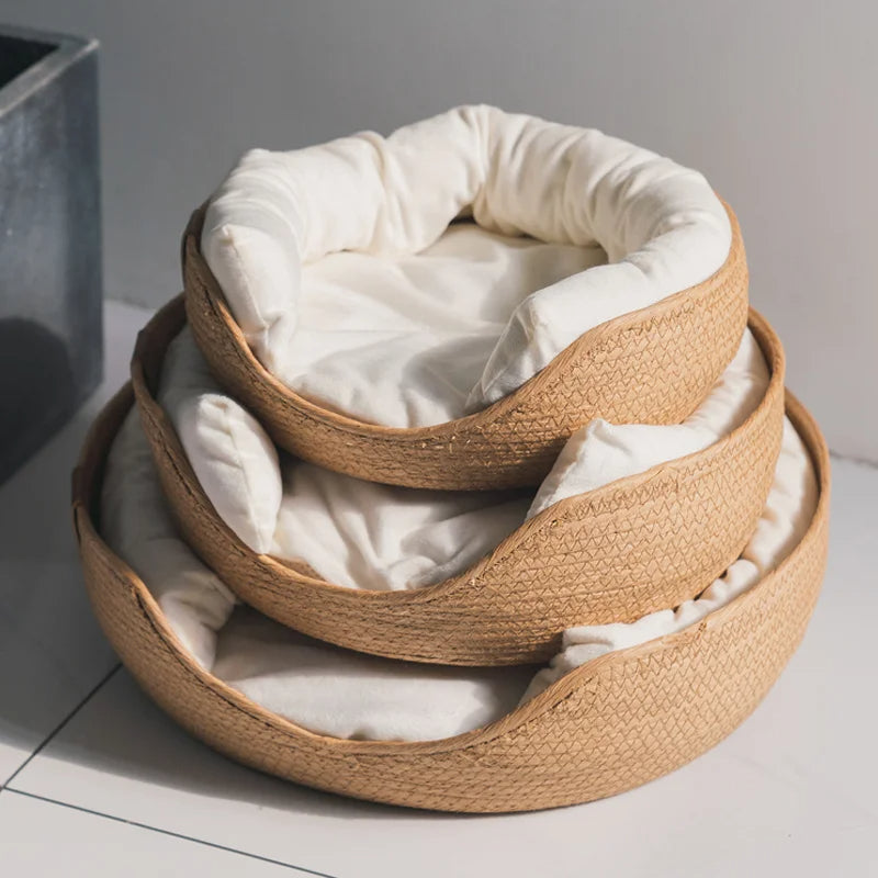 Letto per animali domestici intrecciato Bamboo Bliss