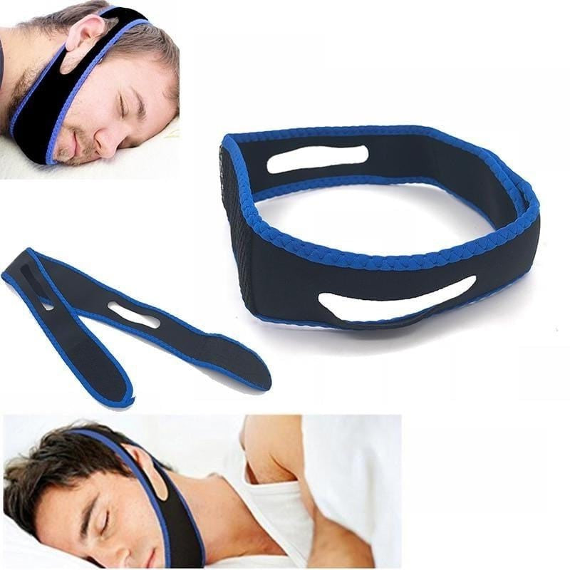 Neopren Anti Snore Slutt Snorking Hakestropp Belte Anti Apnea (svart)