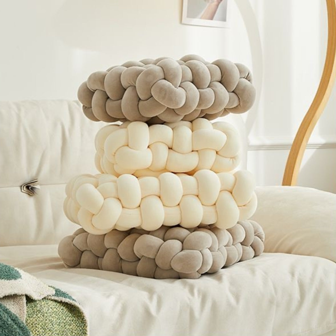 Nordic Knot Plush Cushion