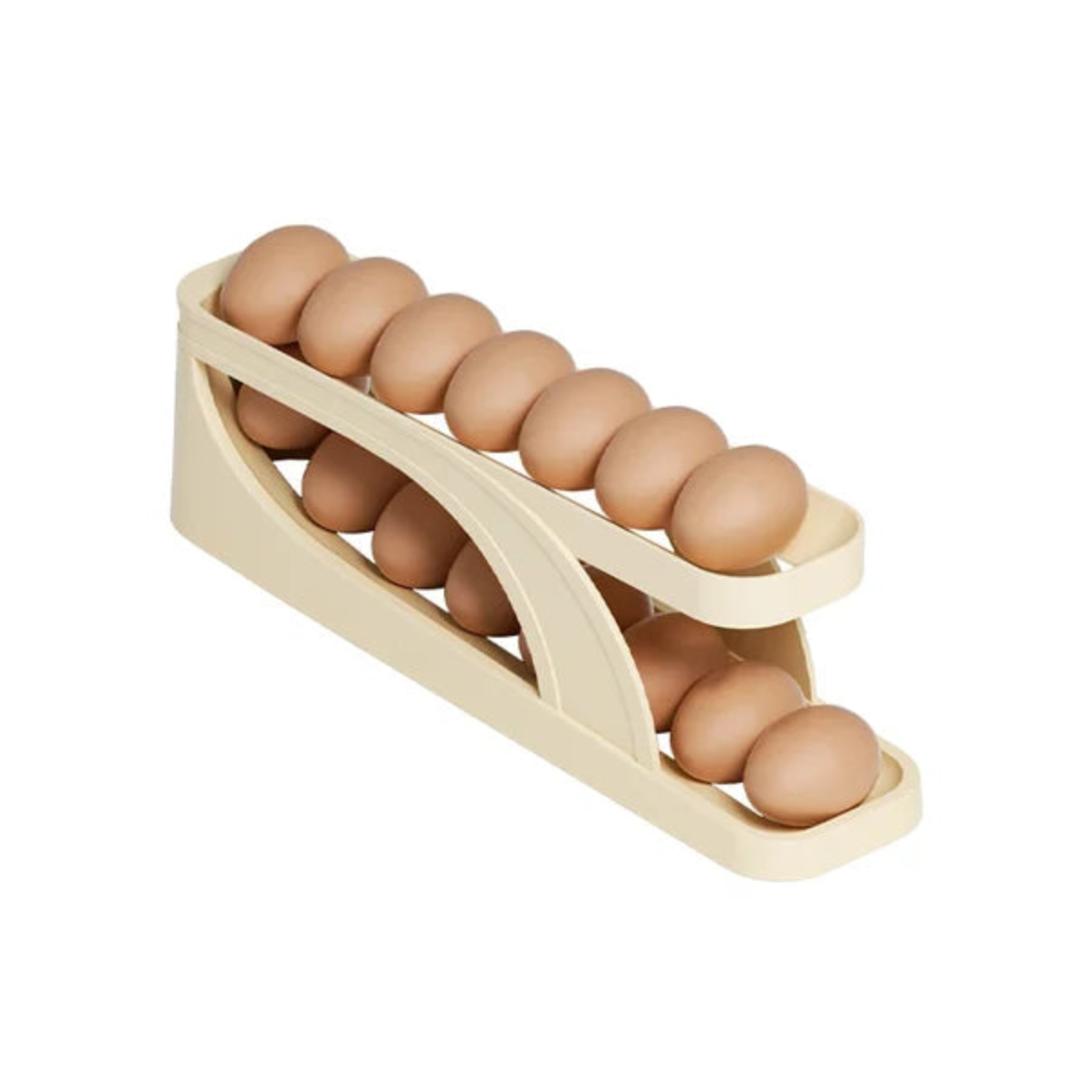 Compact egg holder for an organized refrigerator