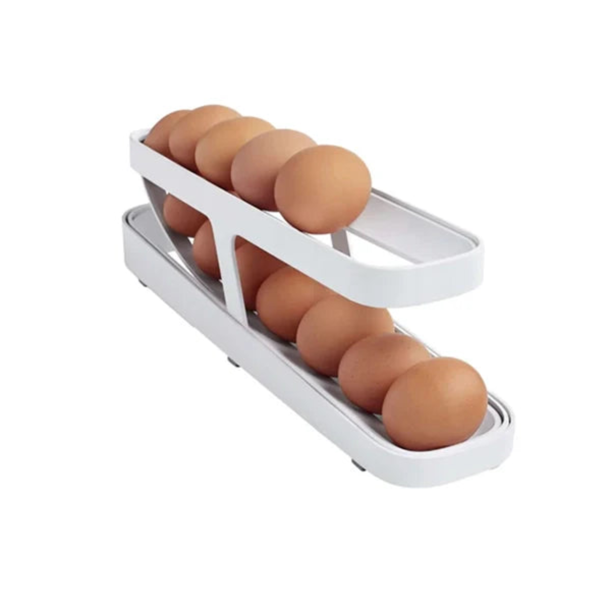 Compact egg holder for an organized refrigerator