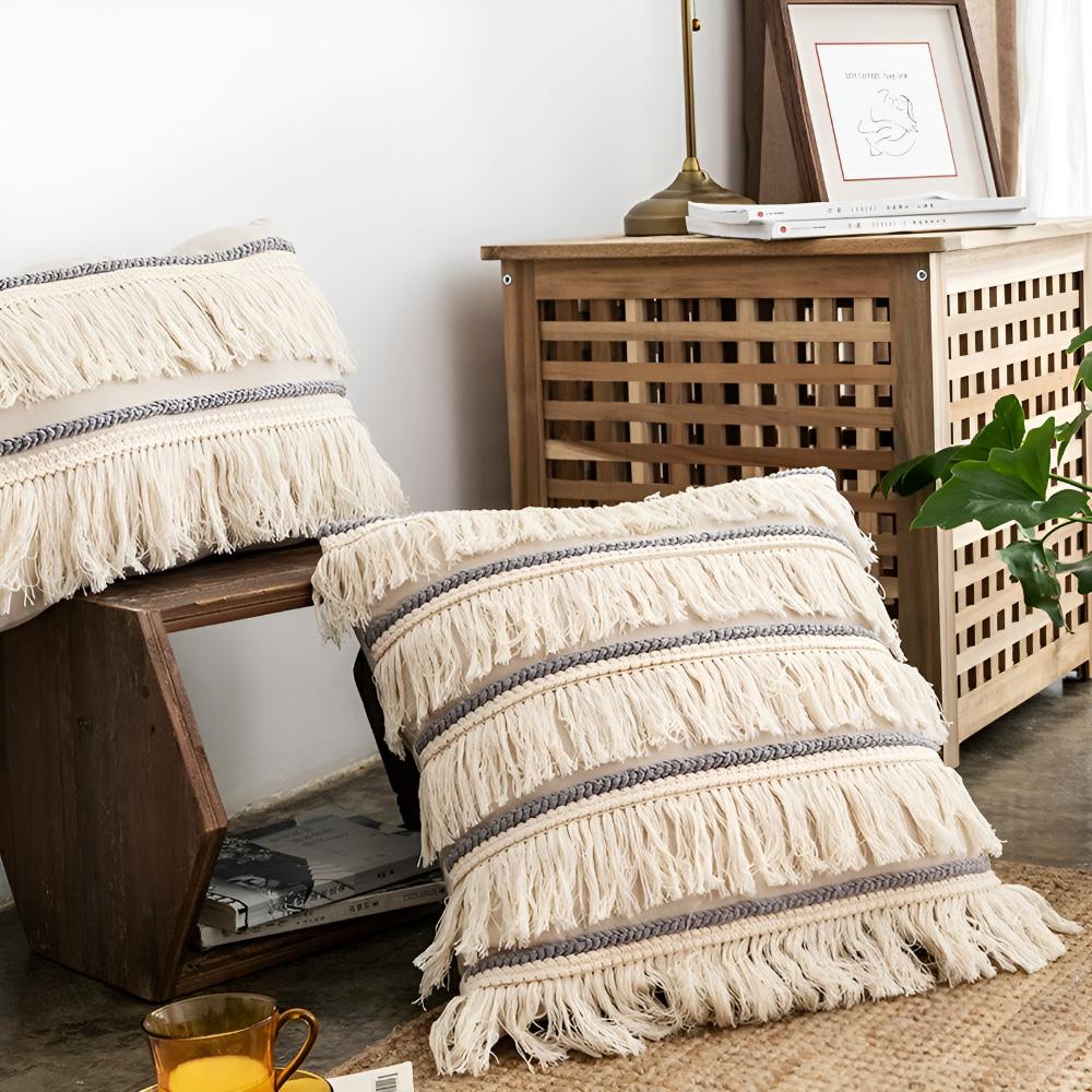 Bohemian Fringe Tassel Cushion Covers