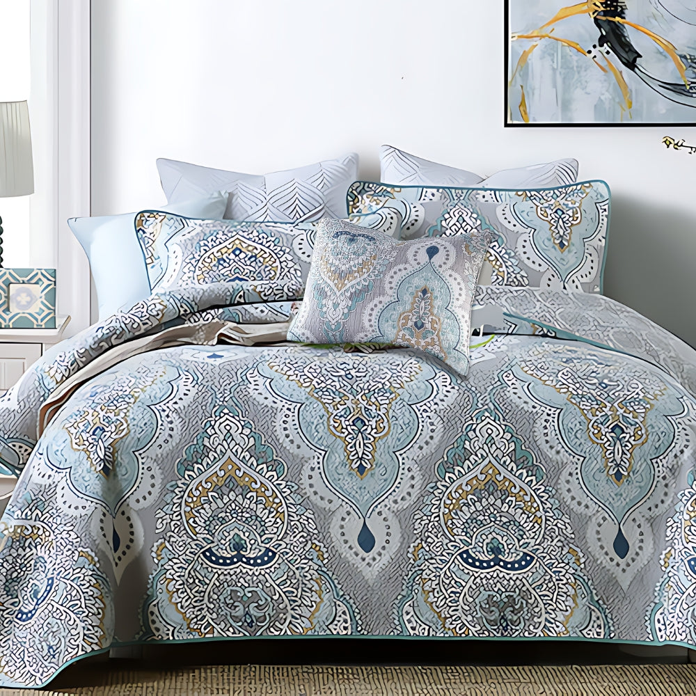 Paisley Aqua Teal Dekbedovertrekset