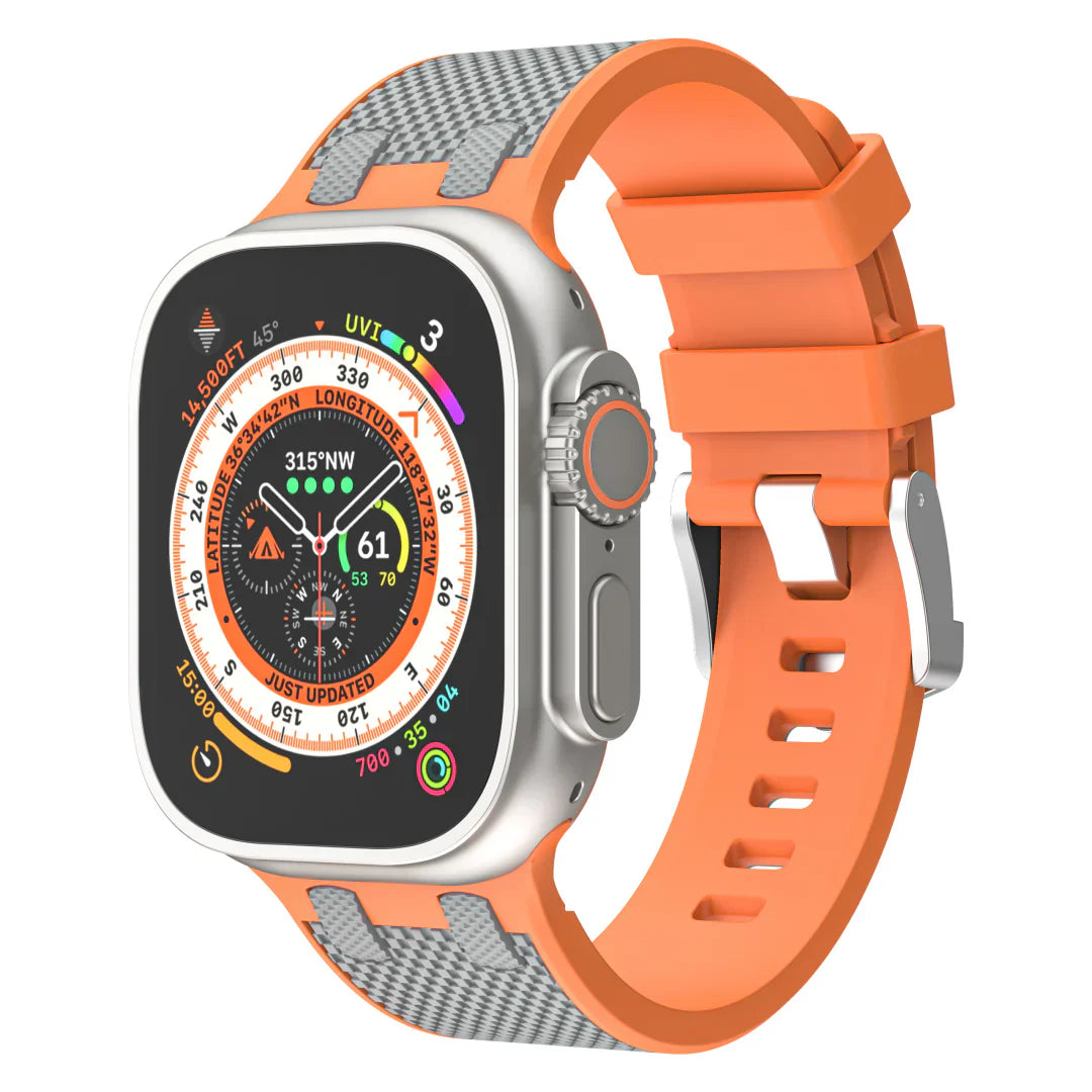 Ny AP To-farvet Silikone Rem Til Apple Watch