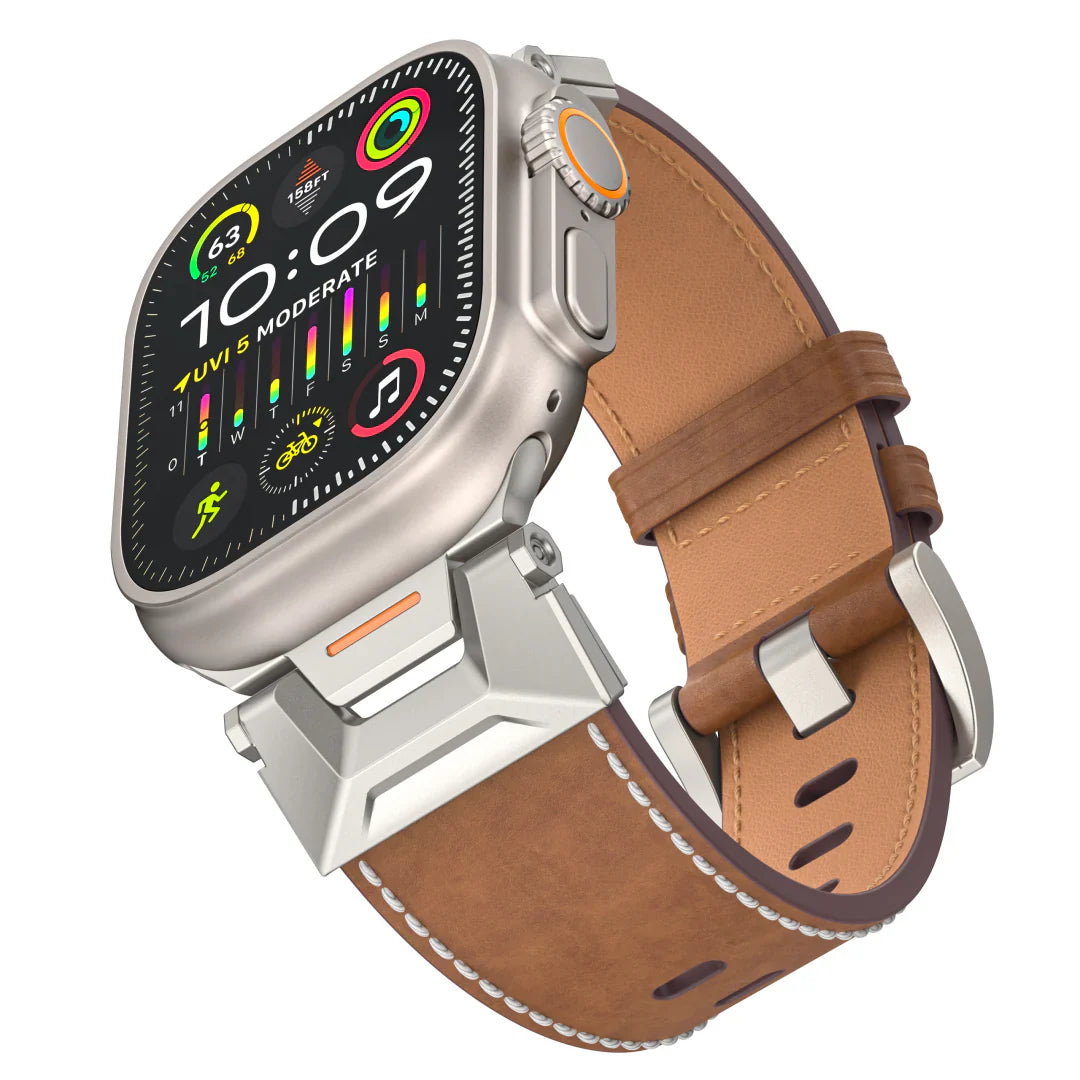 Mecha Lederarmband für Apple Watch