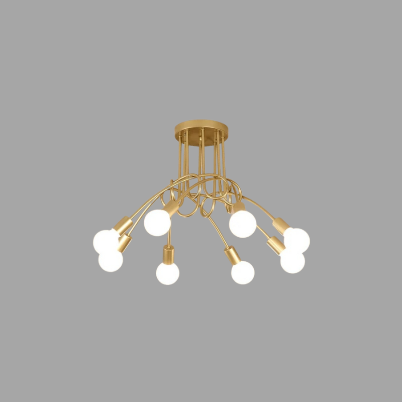 Candelabro Vintage Americano - Lâmpada Suspensa LED em Ferro Forjado