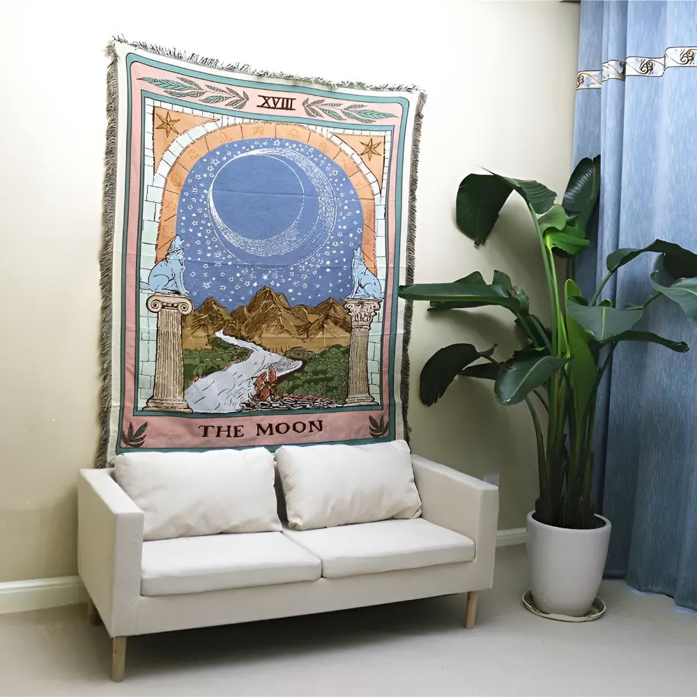 Mond Tarot Wandteppich Decke